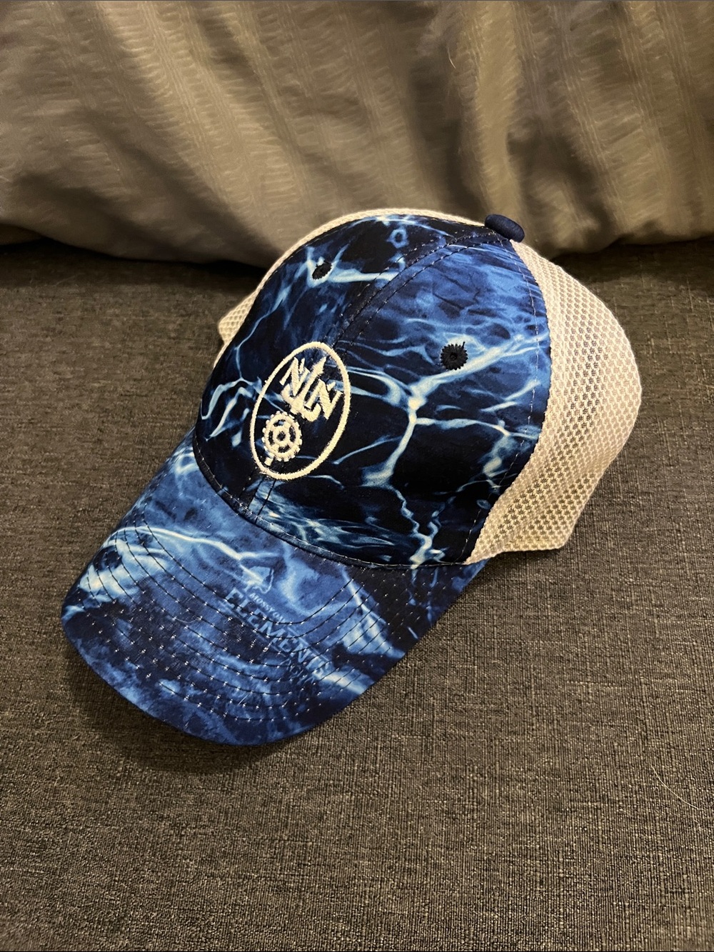 N/A Blue Wave Mesh Trucker Hat